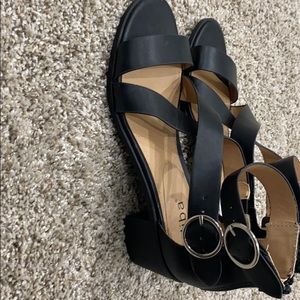 Diba Black sandals with low heel